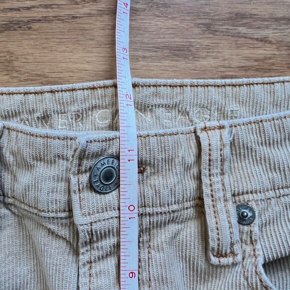 American Eagle Jeans Women's Size 10 Tan Mom Straight Corduroy Stretch - Picture 9 of 13